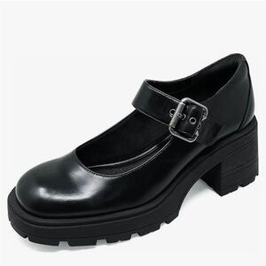 Women's Pumps Platform Heel Dress Shoes Chunky Mary Jane Pumps Gothic Work 9.5